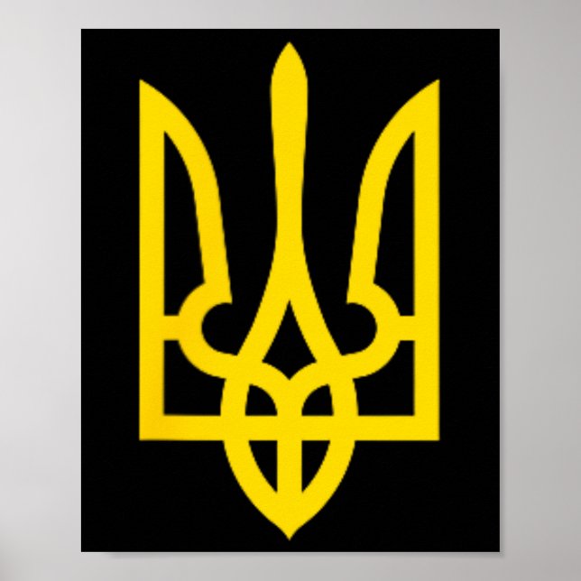 Poster Símbolo da Ucrânia Exército Ucraniano Médio Emblem (Frente)