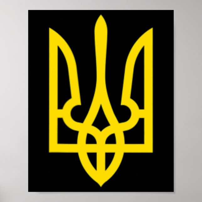 Poster Símbolo da Ucrânia Exército Ucraniano Médio Emblem (Frente)