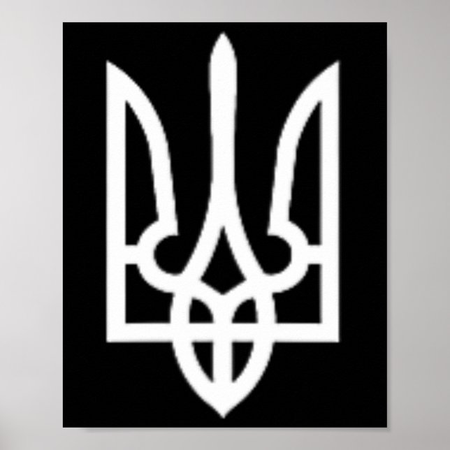 Poster Símbolo da Ucrânia Exército Ucraniano Médio Emblem (Frente)