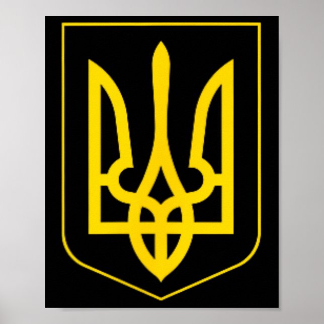 Poster Símbolo da Ucrânia Exército Ucraniano Médio Emblem (Frente)