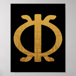 Poster Símbolo de Adinkra Gana Orgulho Étnico da África O