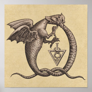 Póster Símbolo de álcoois do enxofre e do mercúrio