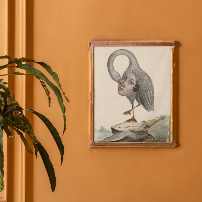 Poster Símbolo de Ângulo Único de Autoconhecimento (Poster at mid sized scale imagined in a vintage frame and interior.)