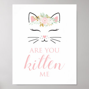 Poster Símbolo de Aniversário de Kitten gatinho