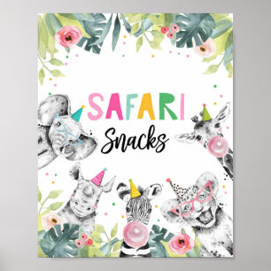 Poster Símbolo de Aniversário do Safari Snack Safari
