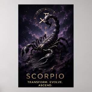 Poster Símbolo de Ástrologia Celestial Escorpião Zodíaco