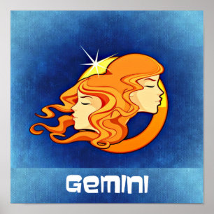 Póster Símbolo de Astrologia Gemini Zodiac