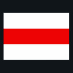 Poster Símbolo de bandeira do protesto bielorrusso revolu<br><div class="desc">Bielorrússia símbolo de bandeira vermelho revolução branca liberdade liberdade democracia</div>