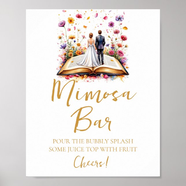 Poster Símbolo de Bar Boho Wildflower Mimosa (Frente)