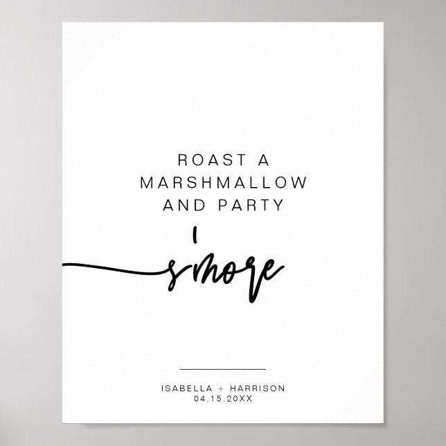 Poster Símbolo de Bar Contemporâneo S'mores do MARLO Bold (Frente)