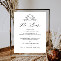 Símbolo de Bar de Bebidas de Casamento Monograma P
