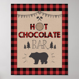 Poster Símbolo de Bar de chocolate quente Lumberjack mesa