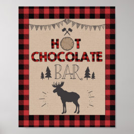 Poster Símbolo de Bar de chocolate quente Lumberjack mesa