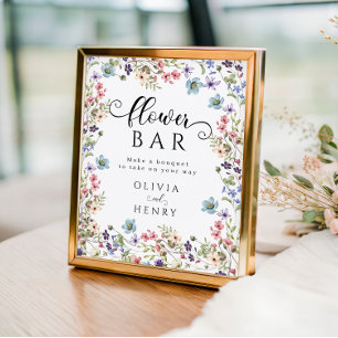 Poster Símbolo de Bar de Flor Russo Spring Wedding