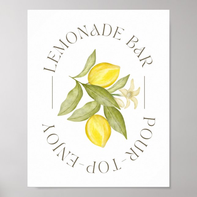 Poster Símbolo de Bar de limonada para a festa da ameaça  (Frente)
