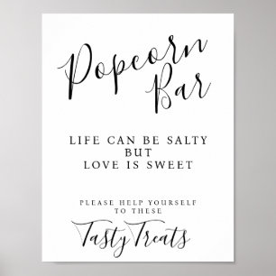 Poster Símbolo de Bar de pipoca Elegante Moderno