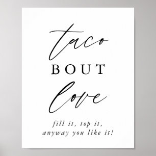 Poster Símbolo de Bar de Taco de Amor