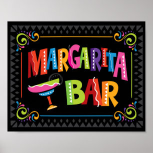 Poster Símbolo de BAR do Partido Fiesta MARGARITA Impress