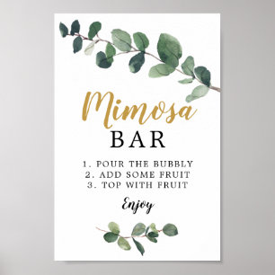 Poster Símbolo de Bar Eucalyptus Mimosa