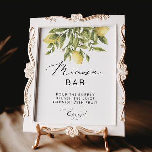Poster Símbolo de Bar Mimosa Chá de panela de Limão Calli