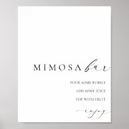 Poster Símbolo de Bar Mimosa Minimalista Ellesmere