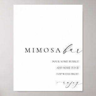 Poster Símbolo de Bar Mimosa Minimalista Ellesmere