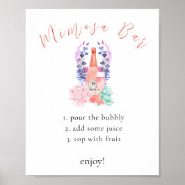 Poster Símbolo de Bar Mimosa Suculente Moderno para Petai