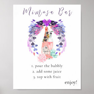 Poster Símbolo de Bar Mimosa Suculente Moderno para Petai