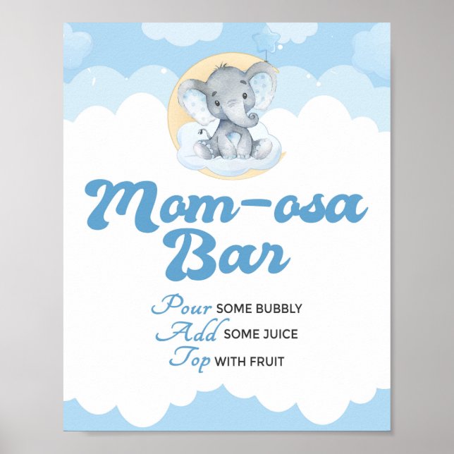 Poster Símbolo de Bar Momosa do Chá de fraldas de Elefant (Frente)