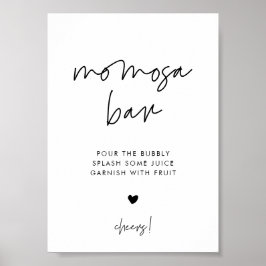 Poster Símbolo de bar Momosa Minimalista Moderno