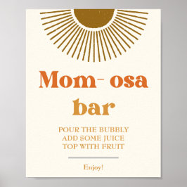 Poster Símbolo de Bar Sun Momosa para Letra Personalizada