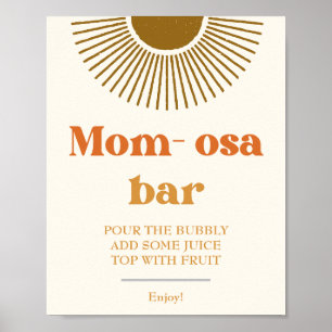 Poster Símbolo de Bar Sun Momosa para Letra Personalizada