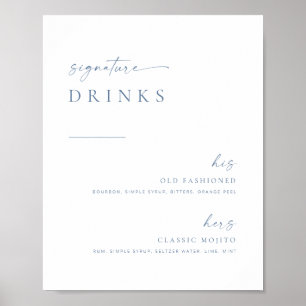 Poster Símbolo de Bebidas por Assinatura Chic Moderno A