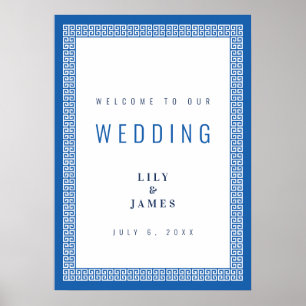 Poster Símbolo de Boas-vindas do Casamento Chave Grego A