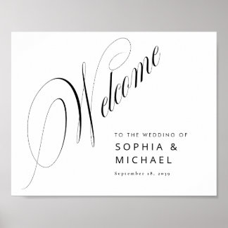 Poster Símbolo de Boas-vindas do Casamento de Script Româ