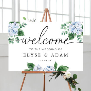Poster Símbolo de Boas-vindas do Casamento Floral de Hydr
