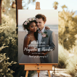 Poster Símbolo de boas-vindas do casamento fotográfico el