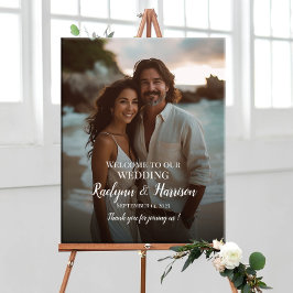 Poster Símbolo de boas-vindas do casamento fotográfico el