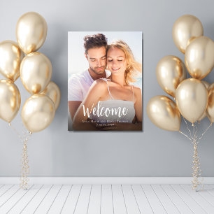 Poster Símbolo de Boas-vindas do Casamento Tipografia Clá