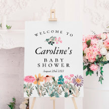 Símbolo de boas-vindas do Chá de fraldas de flor s