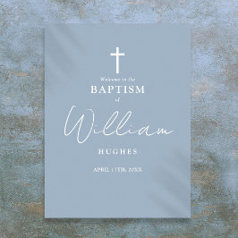 Poster Símbolo de boas-vindas do Dusty Blue Baptism