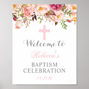 Poster Símbolo de boas-vindas do Elegante Floral Christen