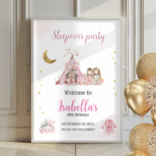 Poster Símbolo de boas-vindas do partido Sleepover Party
