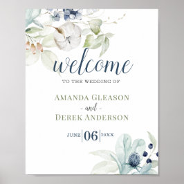 Poster Símbolo de boas-vindas do tema de casamento românt