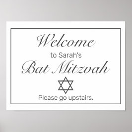 Poster Símbolo de boas-vindas moderno e minimalista Mitzv