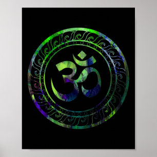 Poster Símbolo de Budismo Om Ohm Aum Yoga Sânscrito _1