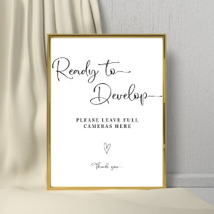 Poster Símbolo de Câmara Descartável de Casamento Moderno