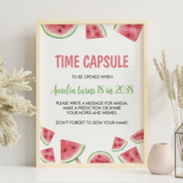 Poster Símbolo de Cápsula de Aniversário da Garota de Mel