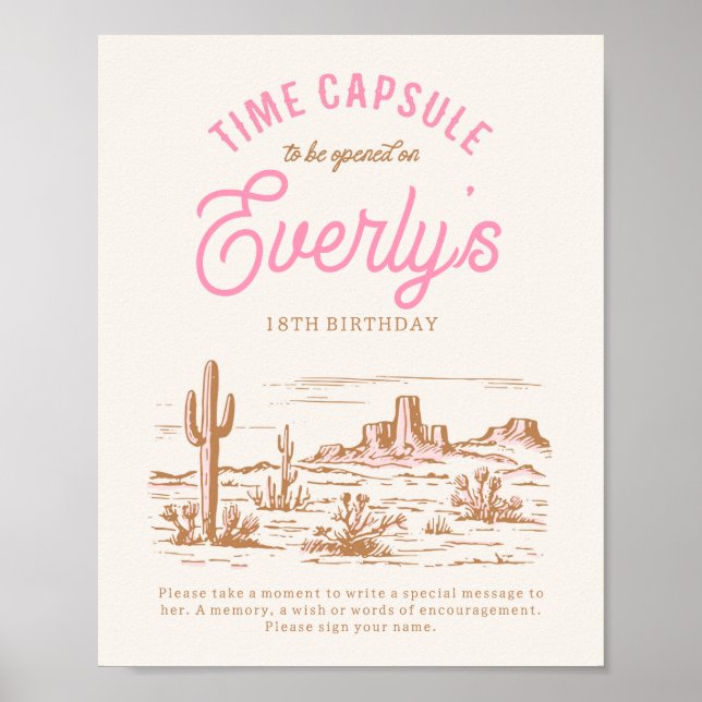 Poster Símbolo de cápsula do tempo da garota digital (Frente)