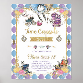 Poster Símbolo de cápsula do tempo de Alice no País das M